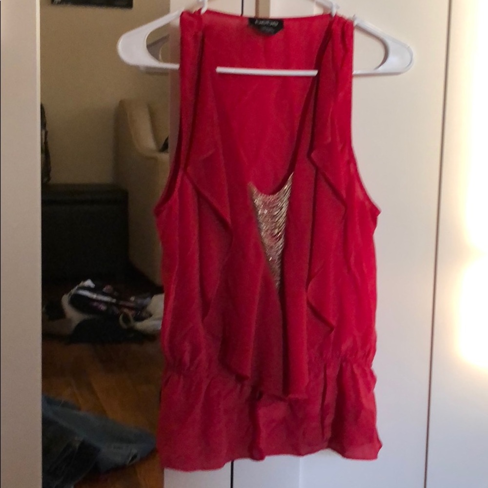 Bebe hot red blouse